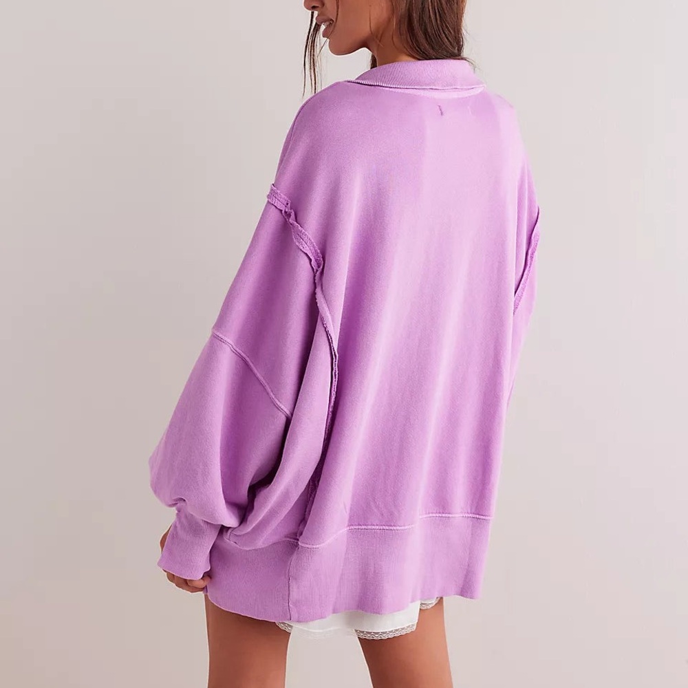 Free People We The Free Camden Henley Bubble Tea NWT - Picture 2 of 6